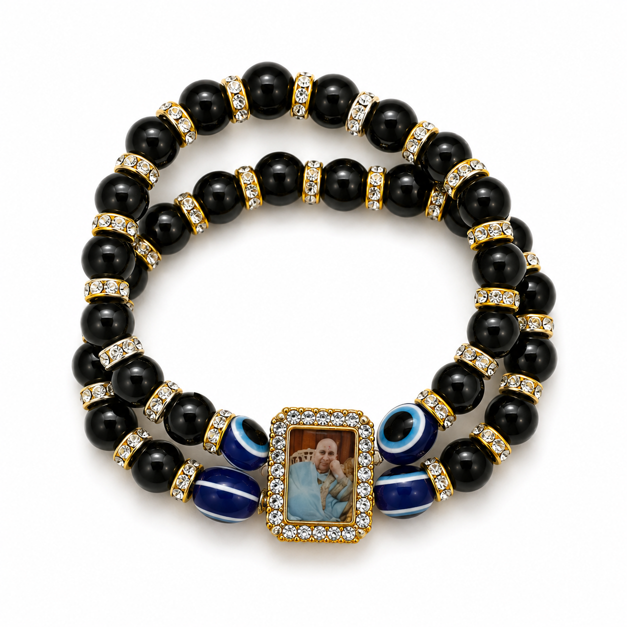 Guru Ji Double Layers Black Bracelet Blessing