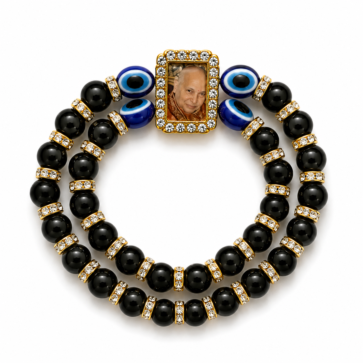 Guru Ji Double Layers Black Bracelet Blessing