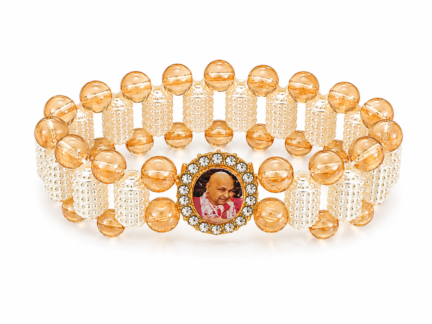 Guru ji Golden and White  bracelet Blessing
