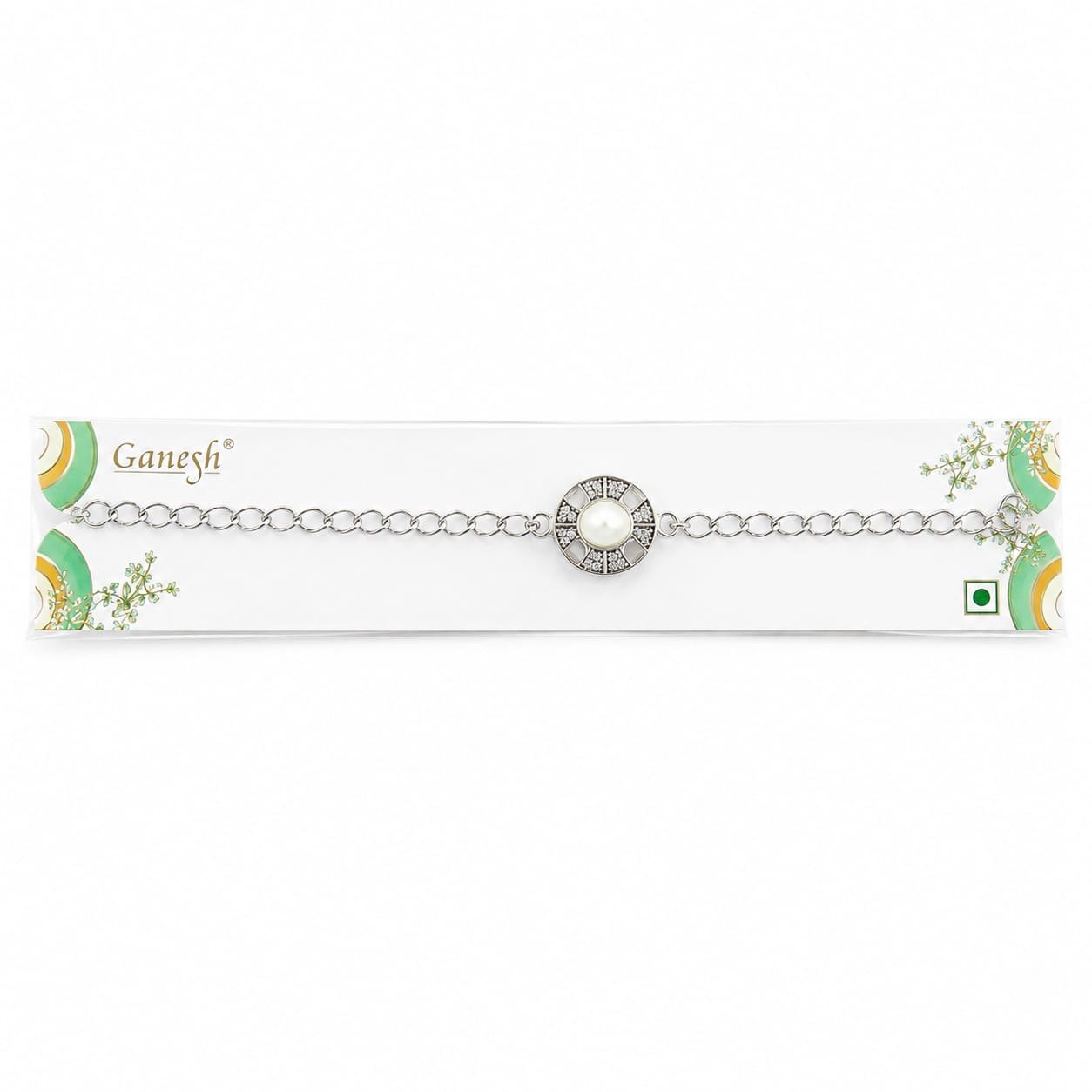 silver and gray rakhi